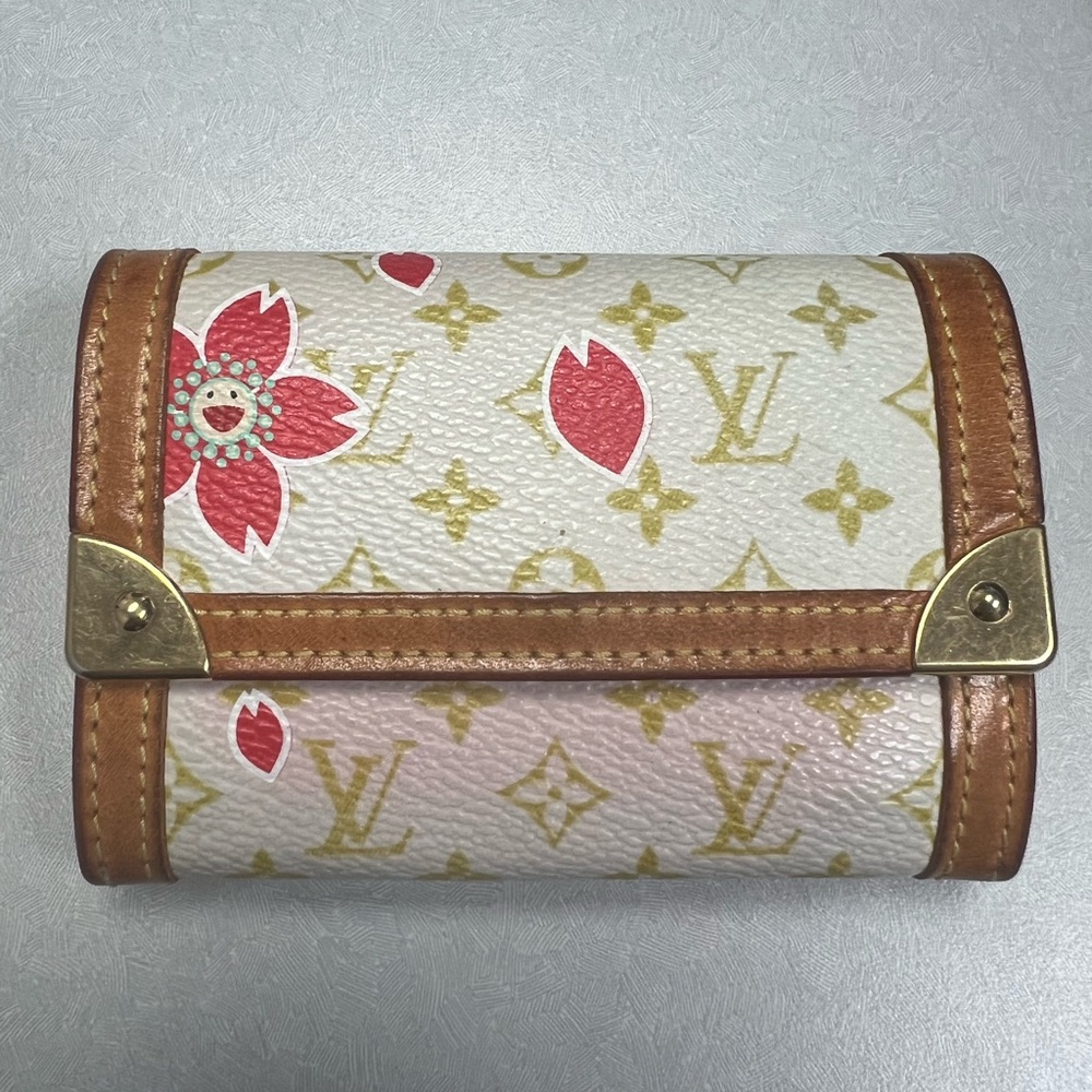 Louis Vuitton Takashi Murakami Cherry Blossom Port Monnaie Plat Cardholder